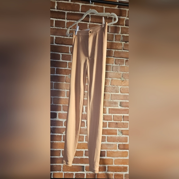 Mistress Rocks Right Now' Peach Neoprene Jersey Leggings - Picture 7 of 8